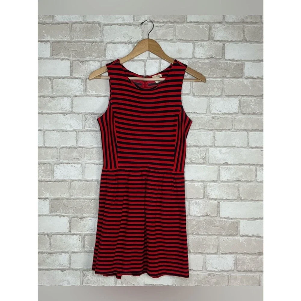 J. Crew Red Striped Sleeveless Dress Size XXS